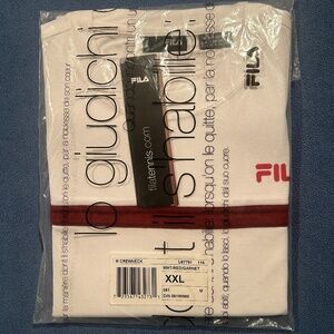 Brand new with tags original 90's vintage unopened white fila XXL athletic shirt